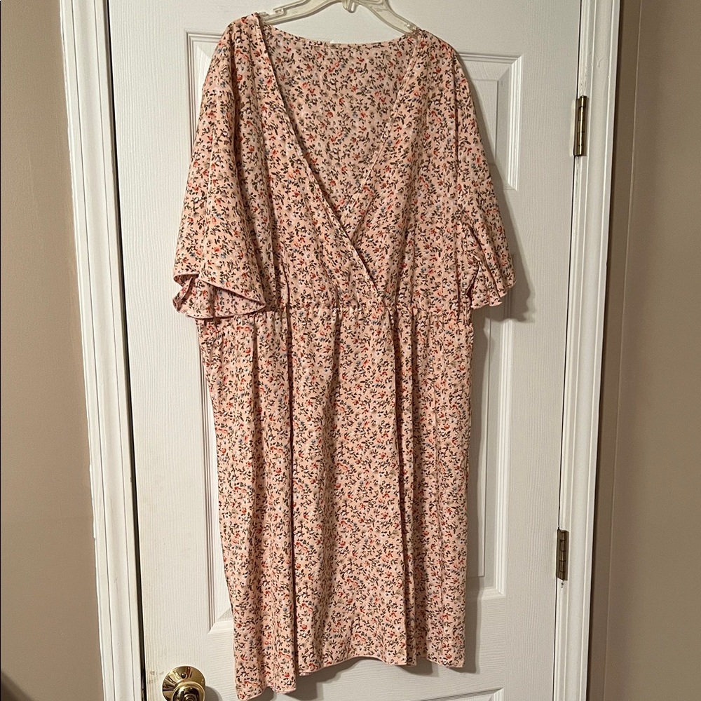 SHEIN Floral Blush Midi Dress